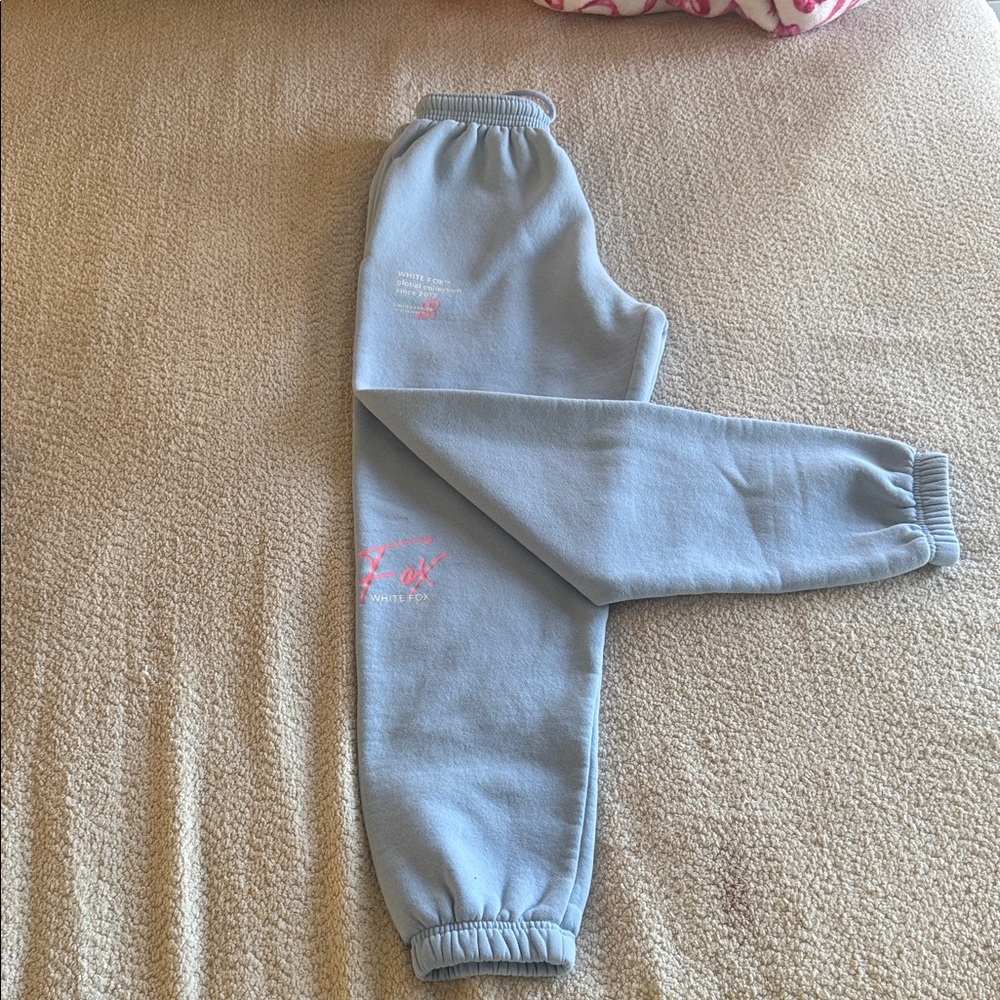 White Fox Boutique Light Blue Joggers